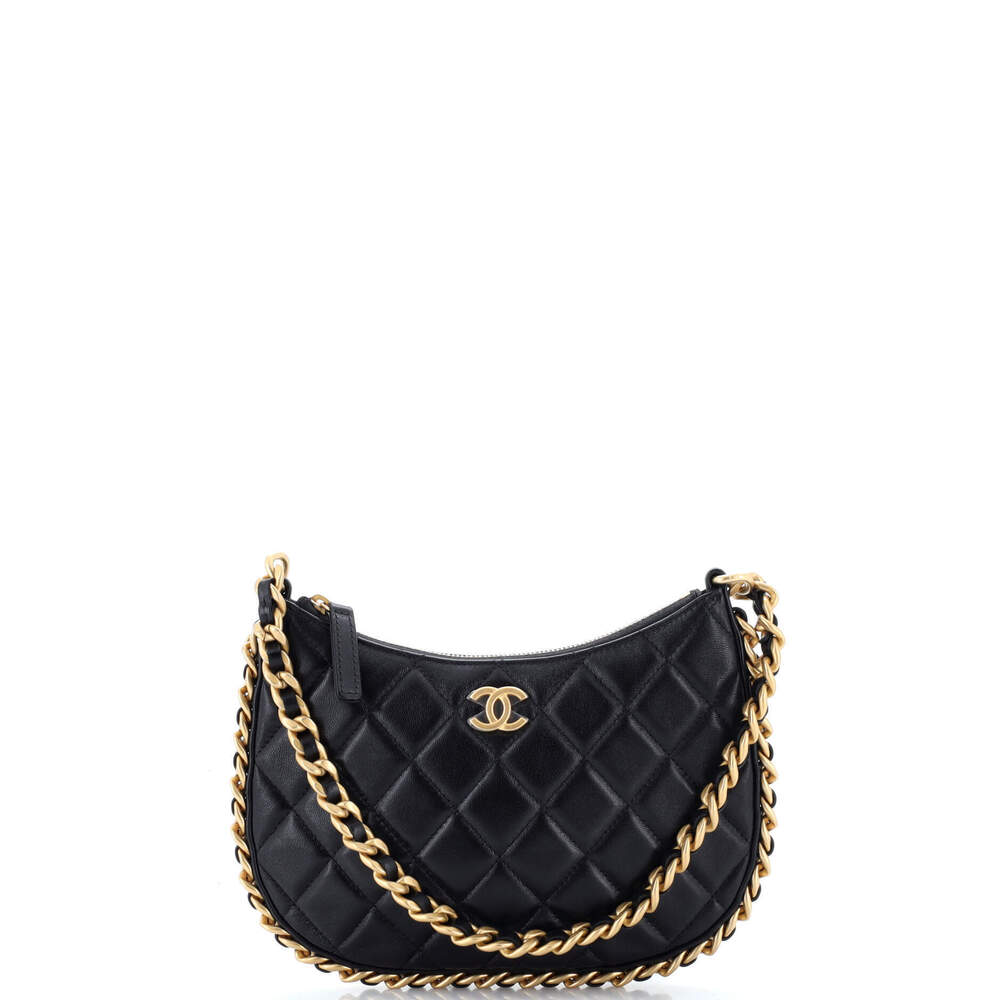 Chanel CC Chain Around Hobo Quilted Lambskin